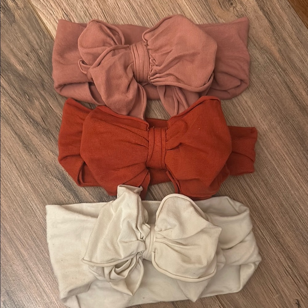 3 Ruffle Butts Bow Headbands